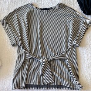 Black and white blouse